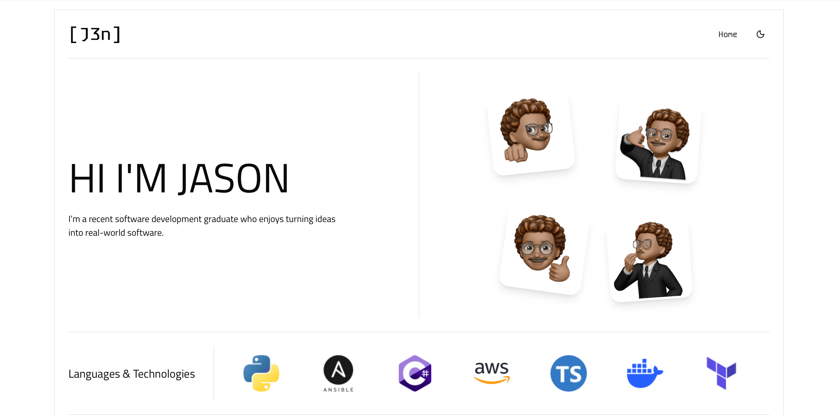 CMS-driven personal portfolio thumbnail